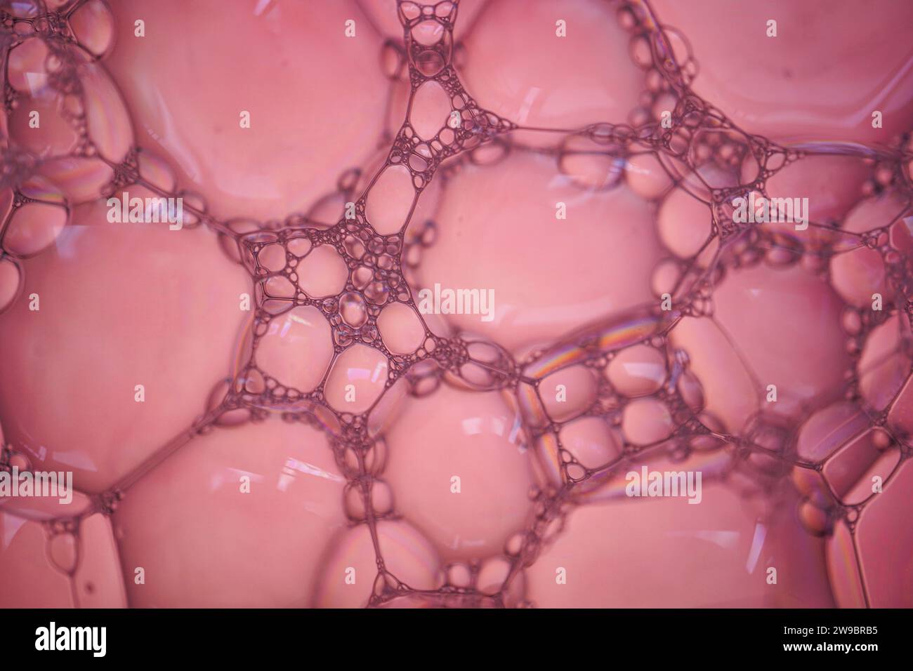 Seifenblasen, rosa abstrakter Hintergrund Stockfoto
