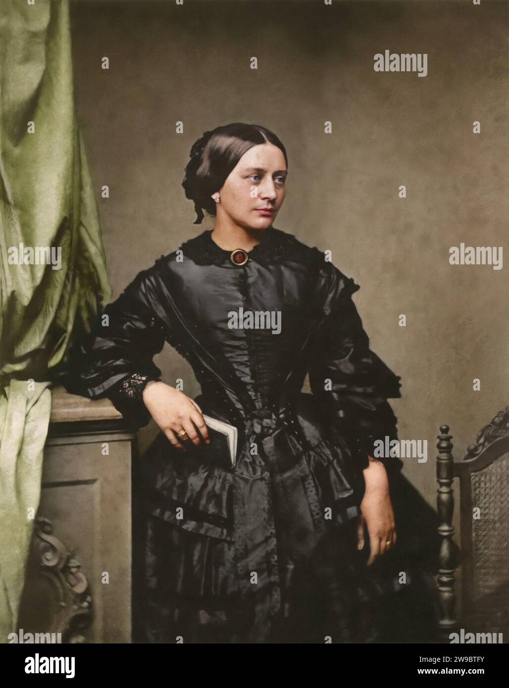 Porträt von Clara Schumann. Jahr: 1857. Von Franz Hanfstaengl. Stockfoto