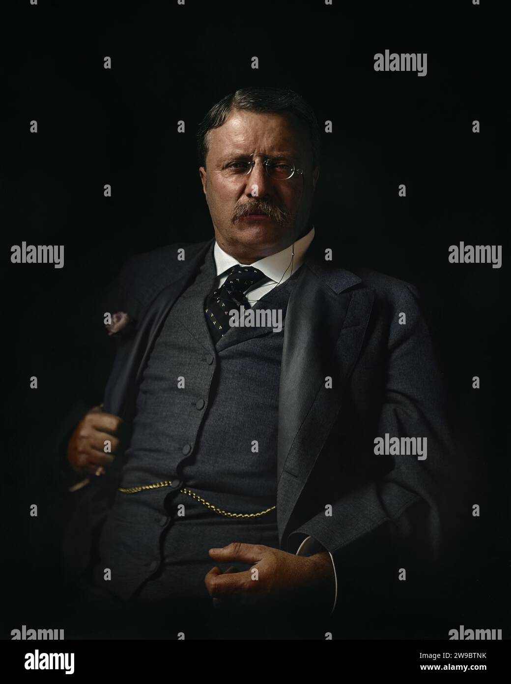 Porträt von Theodore Roosevelt. Jahr: 1907. Von Harris & Ewing. Stockfoto