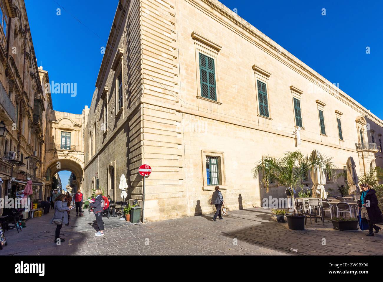 Präsidentenpalast Großmeisterpalast in Valletta, Malta Stockfoto