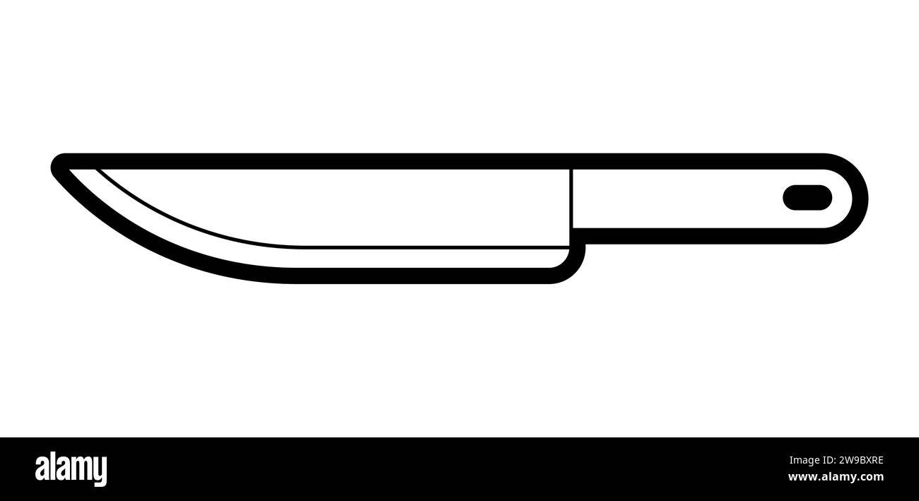 Abbildung: Kochmesser. Stilvolle Küchenutensilien. Stock Vektor