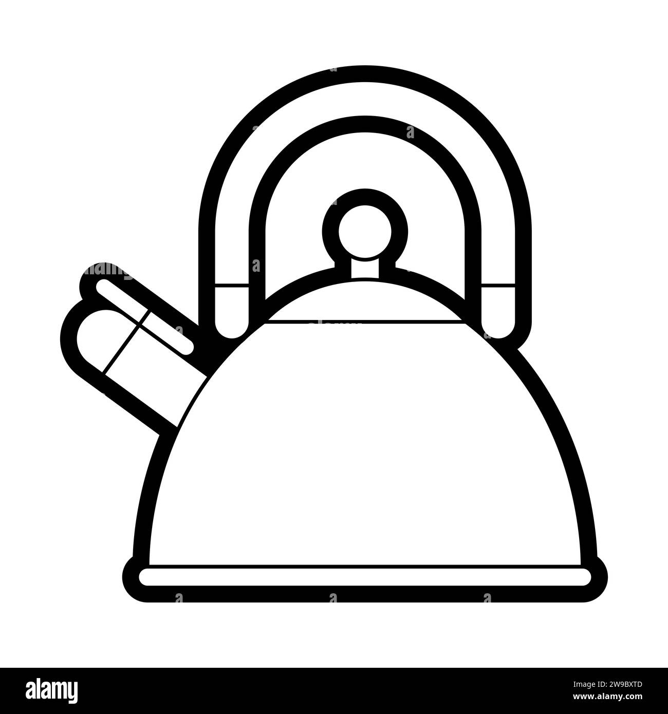 Abbildung: Wasserkocher. Stilvolle Küchenutensilien. Stock Vektor