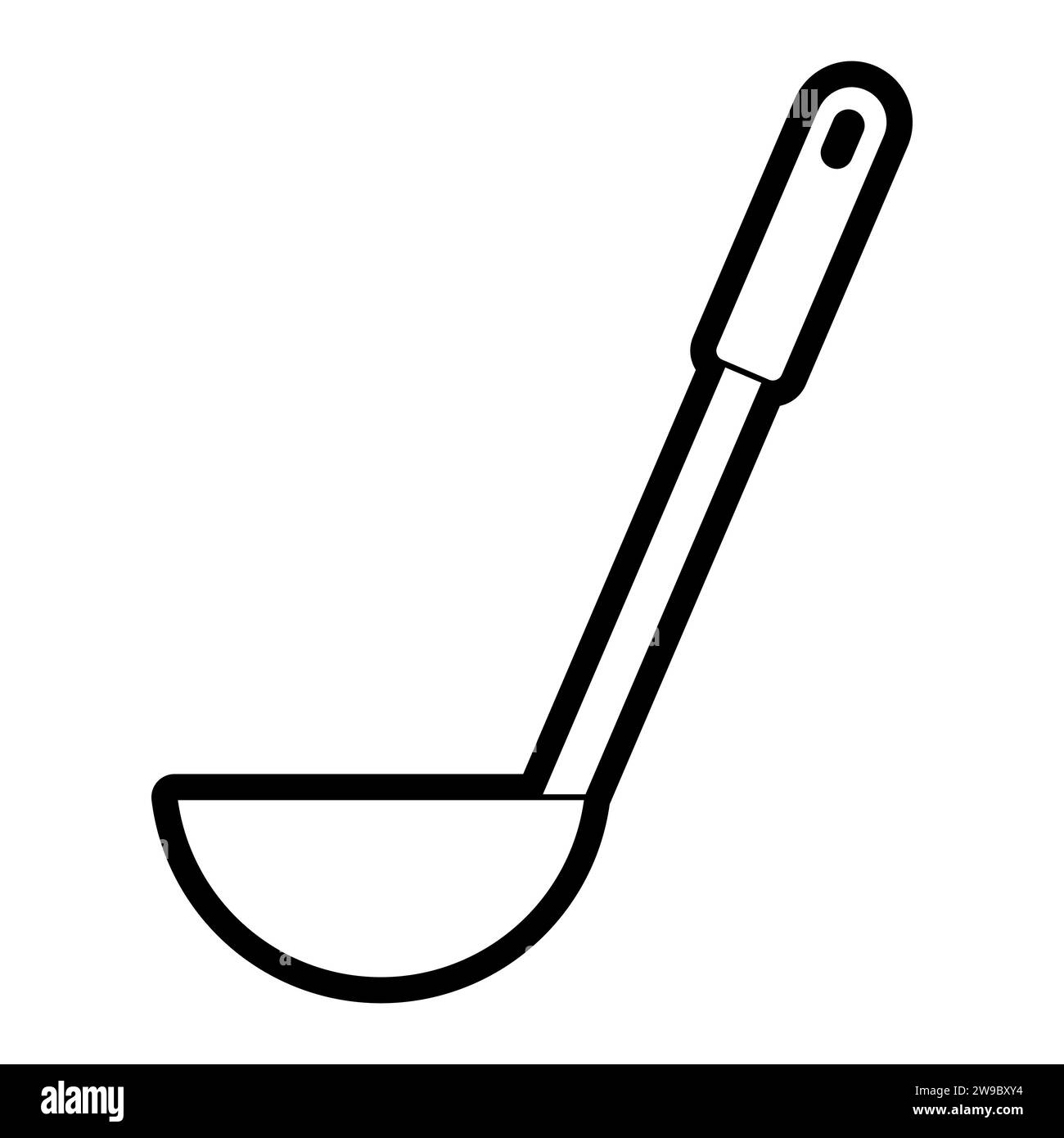 Abbildung: Kochkelle. Stilvolle Küchenutensilien. Stock Vektor