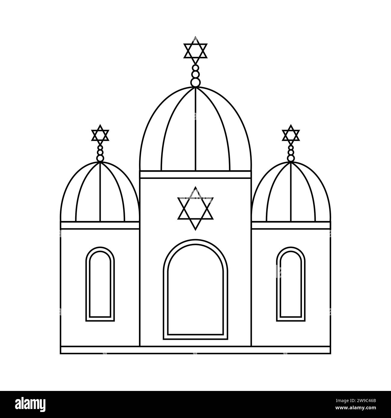 Jüdische Synagoge Stock Vektor