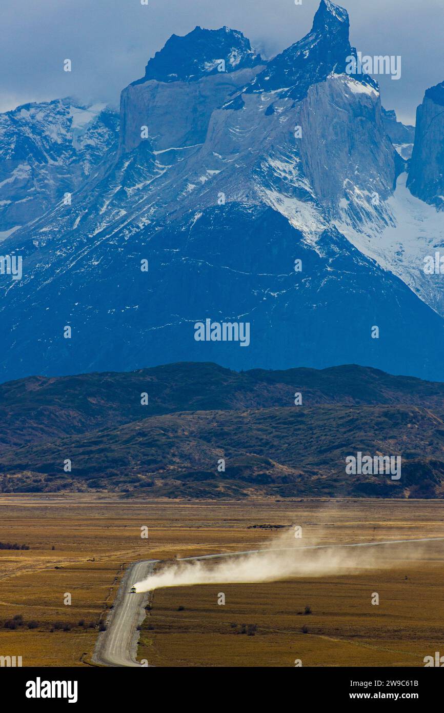 Der Nationalpark Torres del Paine in Chile ist eines der Naturwunder der Welt. Stockfoto