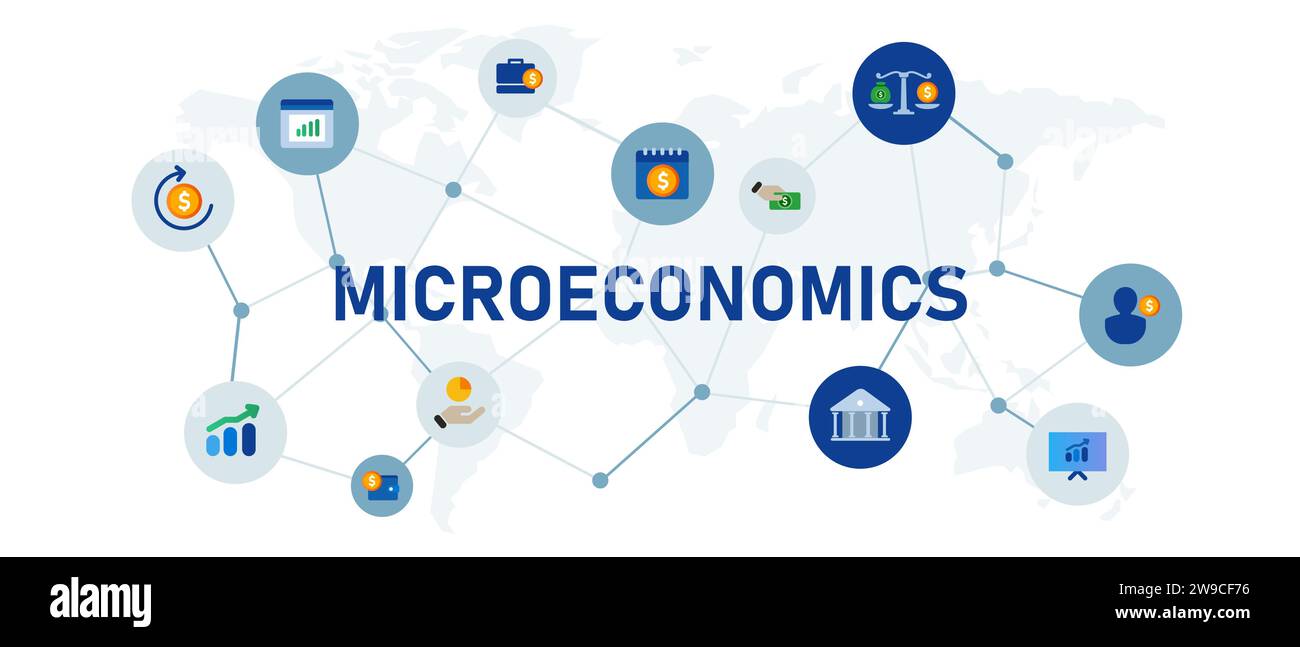 Mikroökonomie Finanzwesen Wirtschaftsanalyse Bericht Daten Wachstum Grafik Diagramm Diagramm Stock Vektor