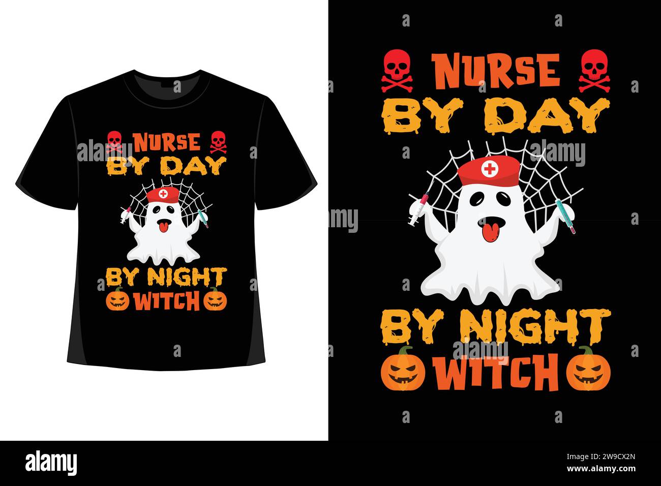 Halloween T-Shirt Design, halloween Tag, gruselig, lustiges Skelett, Kürbis, Vektor, gruselige Saison, Sublimation, Design, Horror, t-Shirt-Design. Stock Vektor