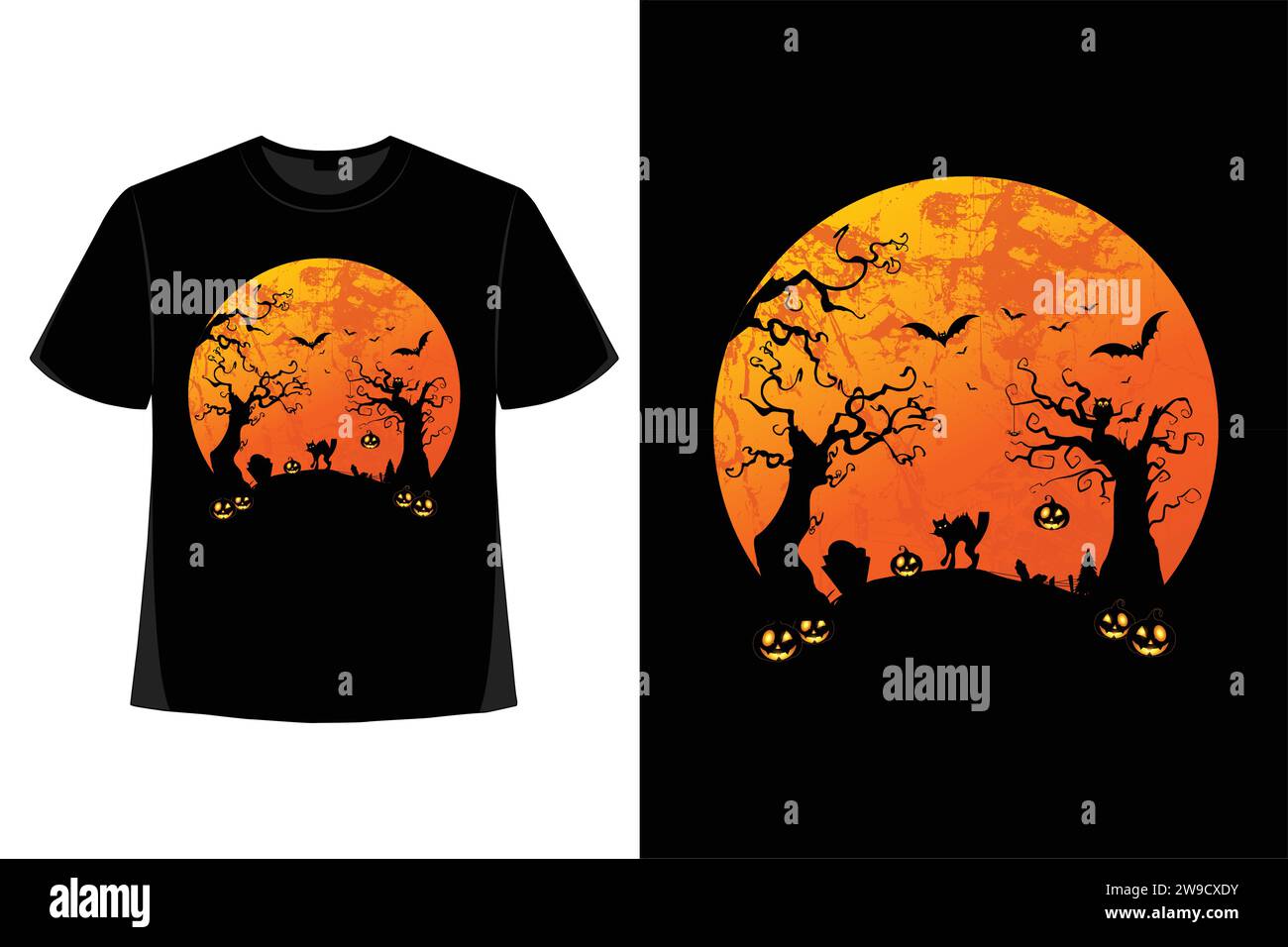 Halloween T-Shirt Design, halloween Tag, gruselig, lustiges Skelett, Kürbis, Vektor, gruselige Saison, Sublimation, Design, Horror, t-Shirt-Design. Stock Vektor