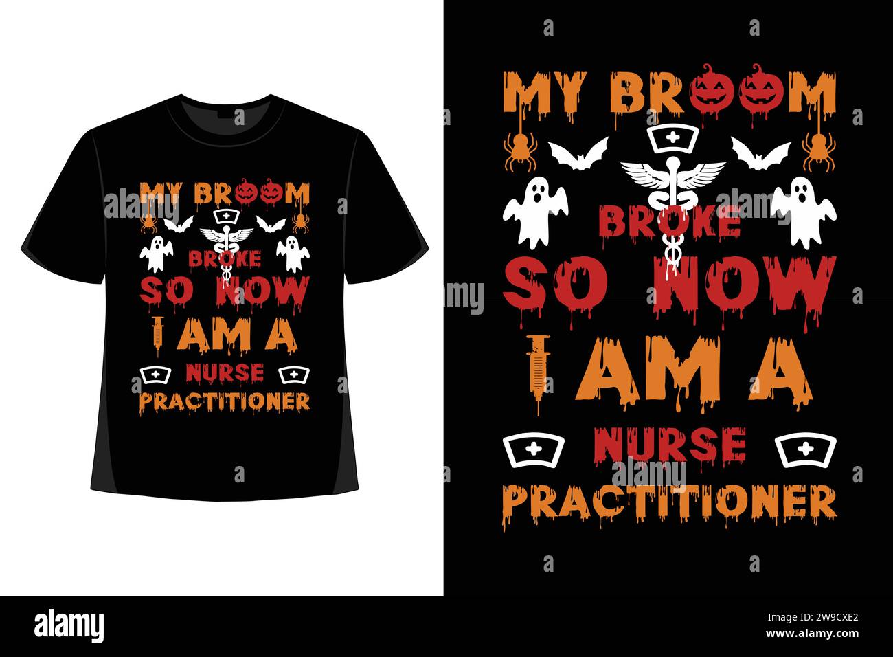 Halloween T-Shirt Design, halloween Tag, gruselig, lustiges Skelett, Kürbis, Vektor, gruselige Saison, Sublimation, Design, Horror, t-Shirt-Design. Stock Vektor