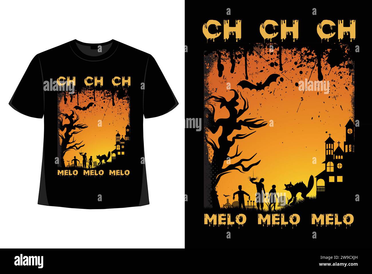 Halloween T-Shirt Design, halloween Tag, gruselig, lustiges Skelett, Kürbis, Vektor, gruselige Saison, Sublimation, Design, Horror, t-Shirt-Design. Stock Vektor