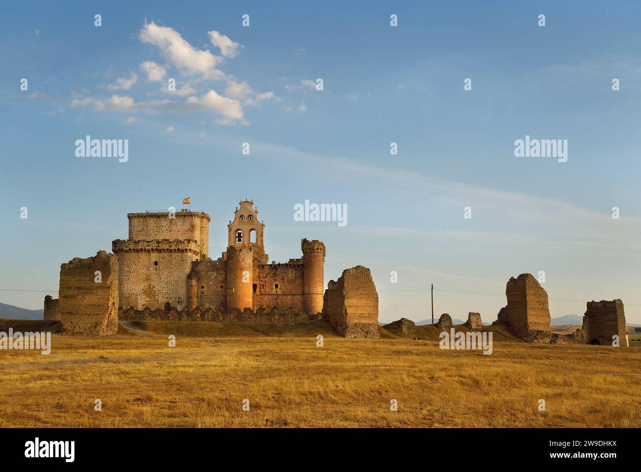 Die Burg von Turegano in der Provinz Segovia. Stockfoto