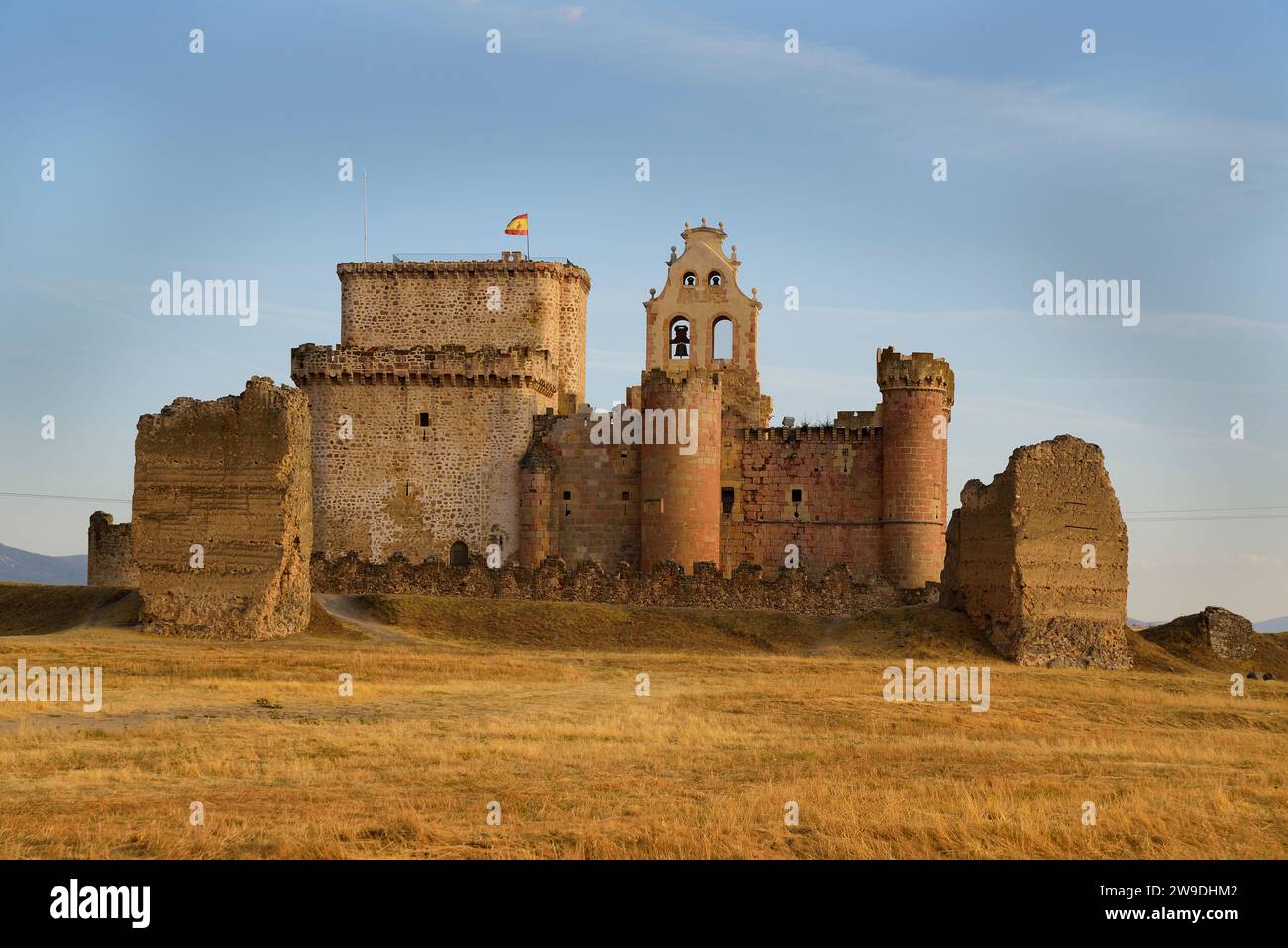 Die Burg von Turegano in der Provinz Segovia. Stockfoto