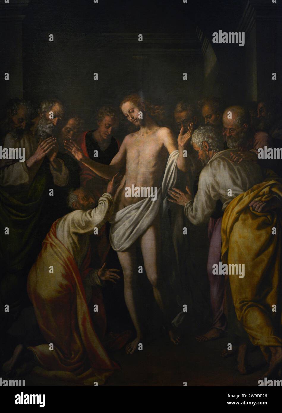 Vincenzo Campi (1536-1591). Italienischer Maler. Die Ungläubigkeit des Heiligen Thomas. Öl auf Leinwand. Von der Kirche di San Lorenzo in Cremona. Museo Civico Ala Ponzone. Cremona. Lombardei. Italien. Stockfoto