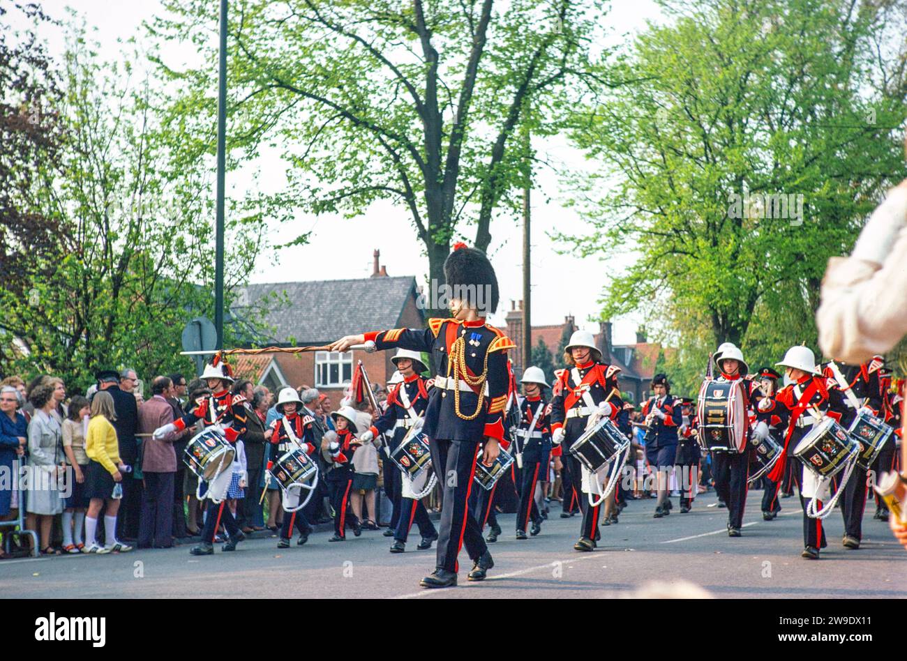 Spalding Blumenparade, Spalding, Lincolnshire, England, UK Mai 1976 Stockfoto