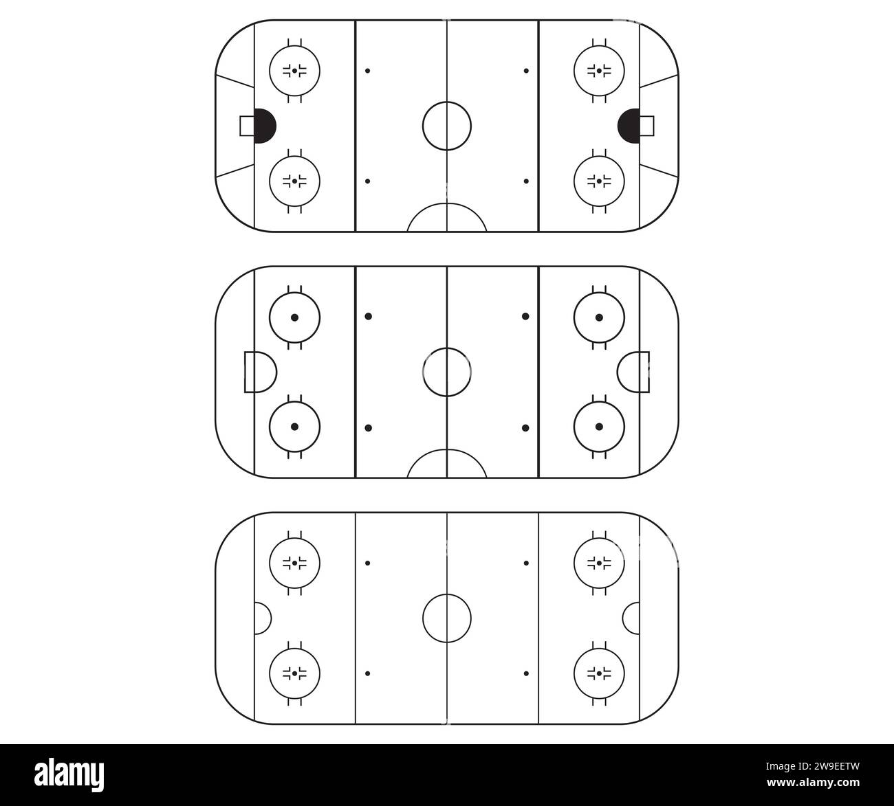 Eishockeybahn, Hockey Clip Art, Eishockeybahn Cut File, Eishockey, Eishockey Vektor Stock Vektor