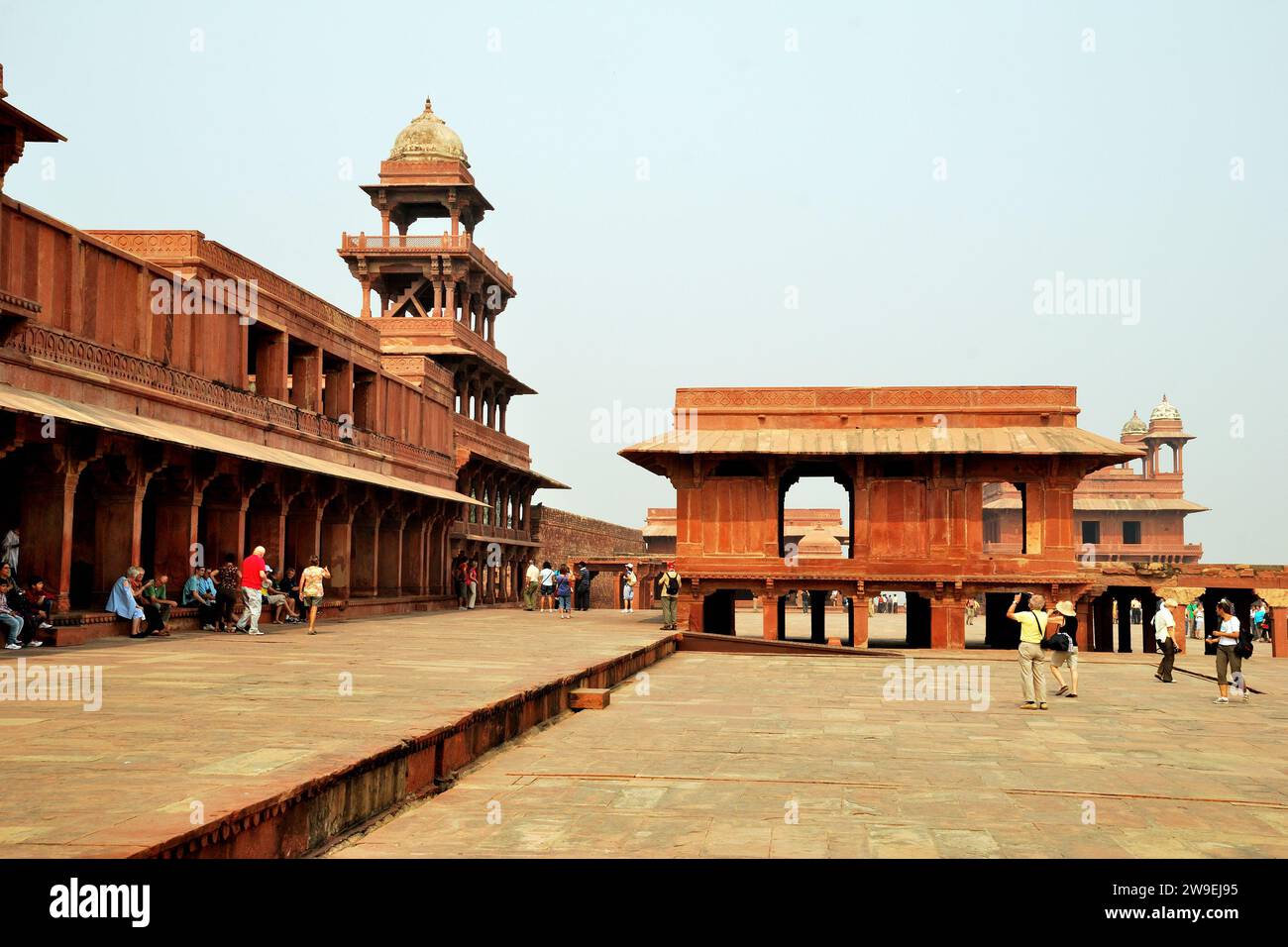 Anup Talao & Umgebung, ein UNESCO-Weltkulturerbe in Fatehpur Sikri, Uttar Pradesh, Indien Stockfoto