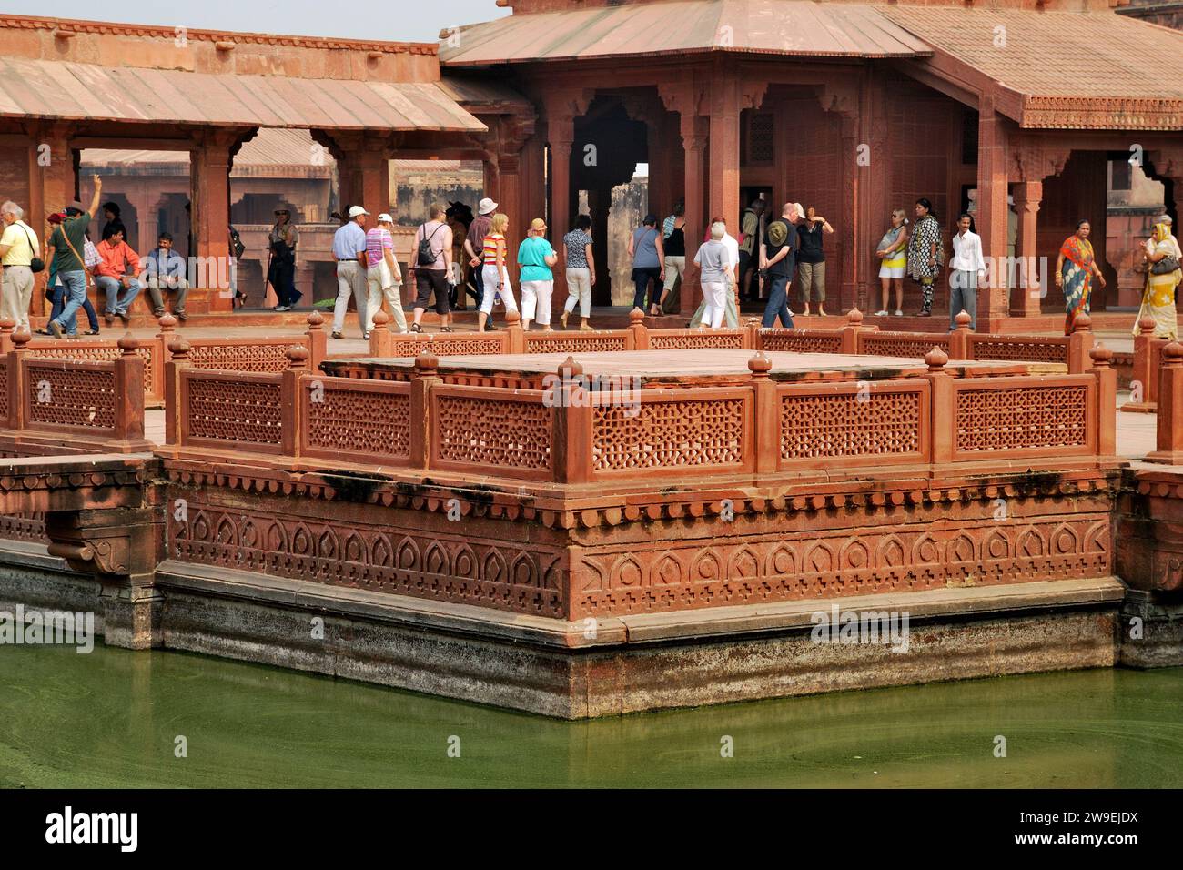 Anup Talao & Umgebung, ein UNESCO-Weltkulturerbe in Fatehpur Sikri, Uttar Pradesh, Indien Stockfoto