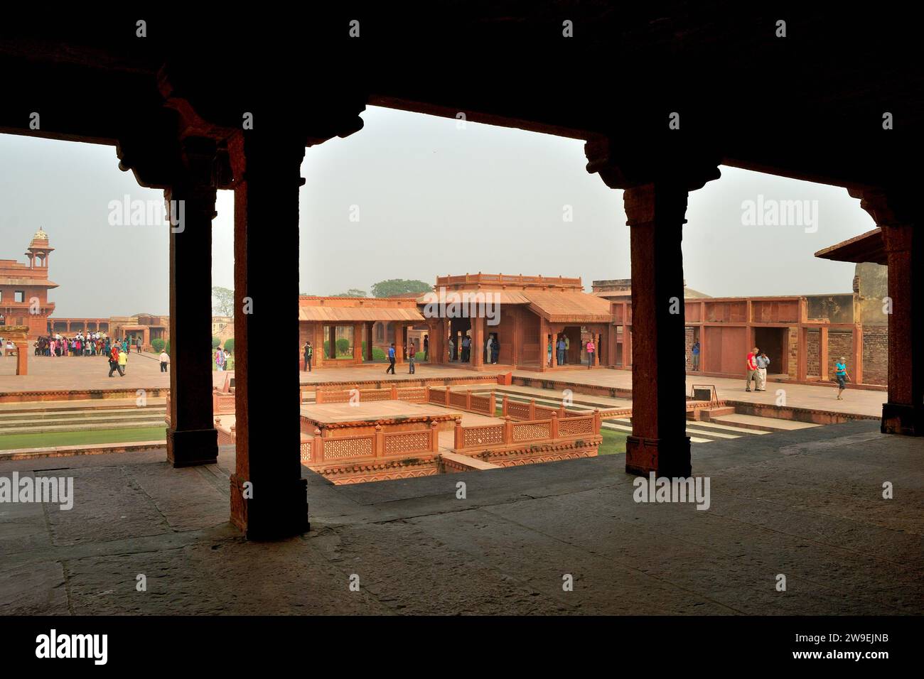 Anup Talao & Umgebung, ein UNESCO-Weltkulturerbe in Fatehpur Sikri, Uttar Pradesh, Indien Stockfoto