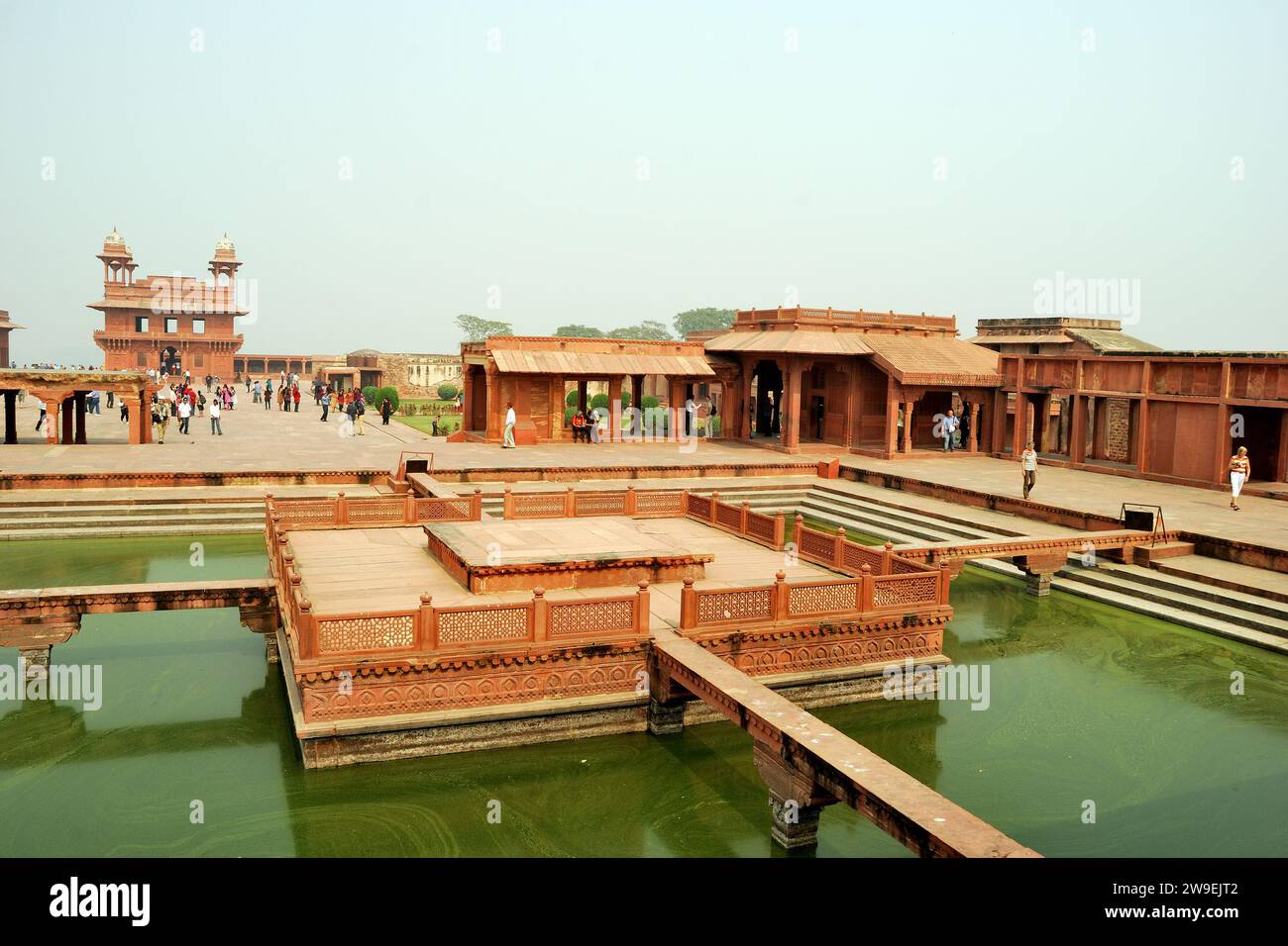 Anup Talao & Umgebung, ein UNESCO-Weltkulturerbe in Fatehpur Sikri, Uttar Pradesh, Indien Stockfoto
