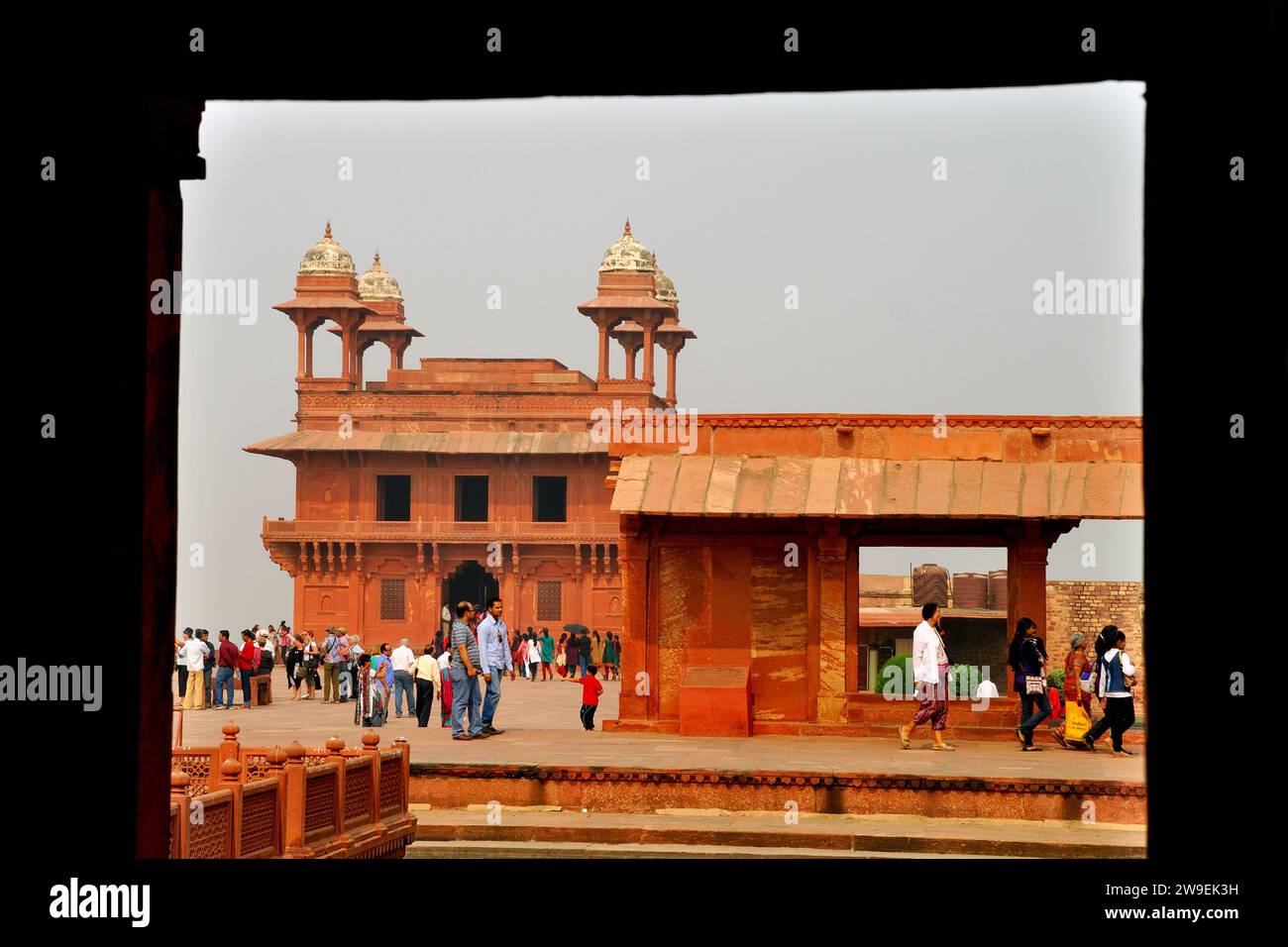 Anup Talao & Umgebung, ein UNESCO-Weltkulturerbe in Fatehpur Sikri, Uttar Pradesh, Indien Stockfoto