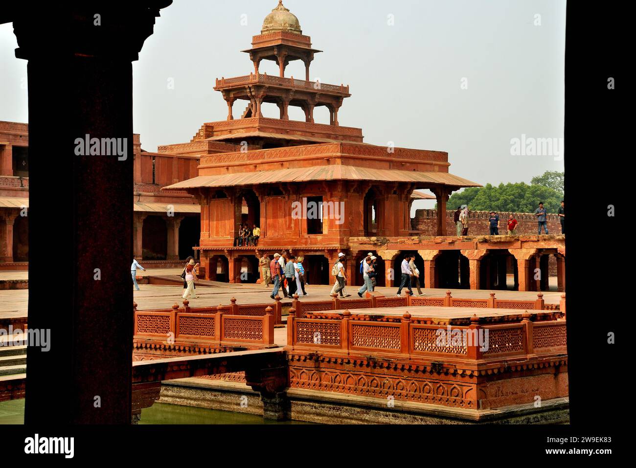 Anup Talao & Umgebung, ein UNESCO-Weltkulturerbe in Fatehpur Sikri, Uttar Pradesh, Indien Stockfoto
