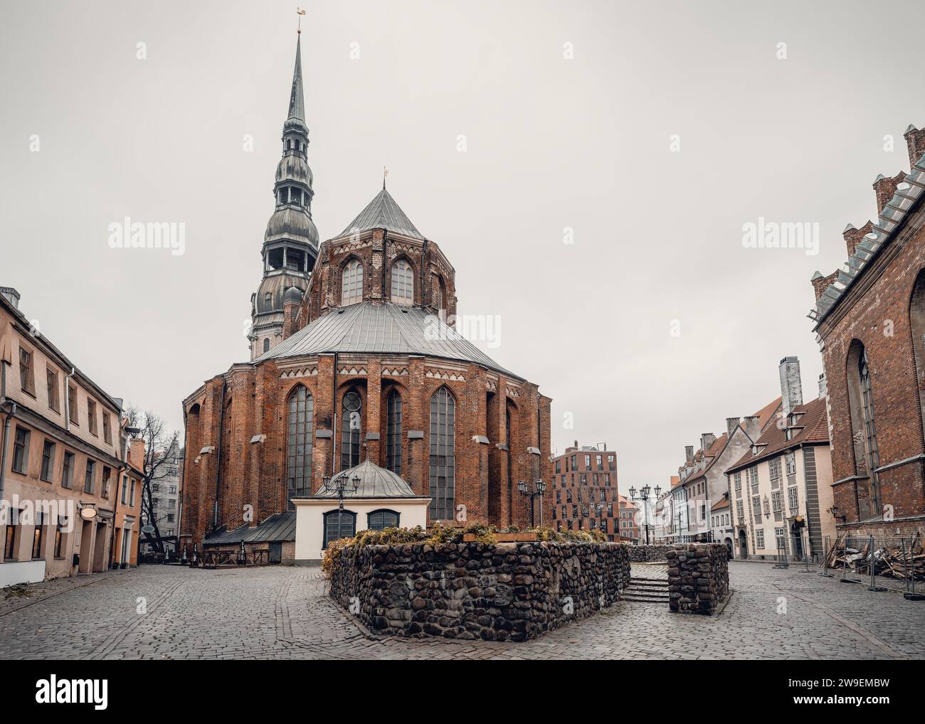 Die berühmte St. peters Kirche von Rigfa, lettland Stockfoto