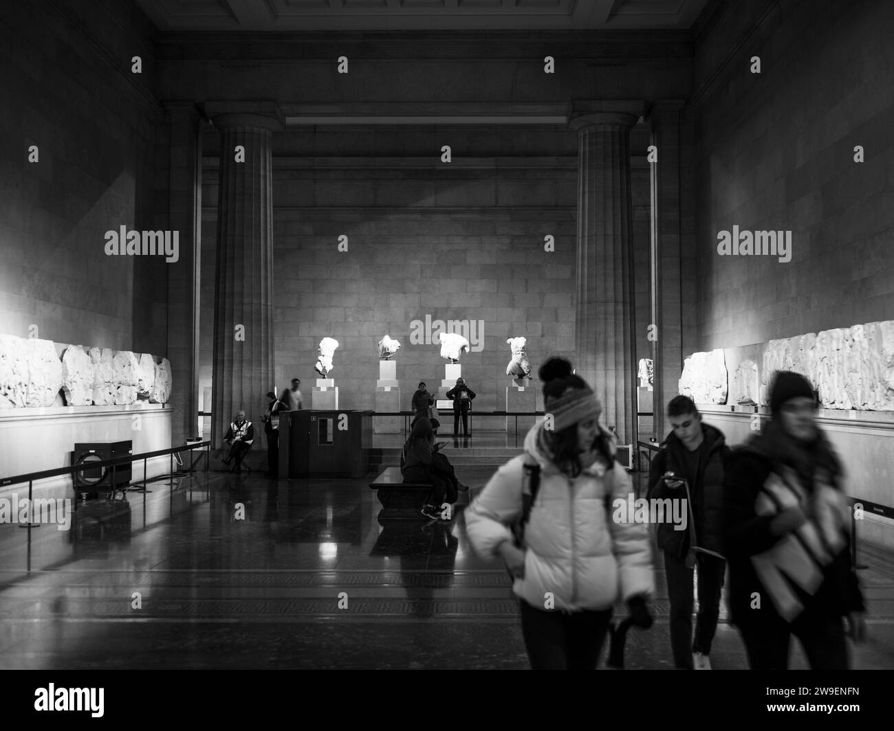 Die umstrittenen, Elgin Marbles, die Parthenon Galeries, British Museum, London, England, Großbritannien, GB. Stockfoto