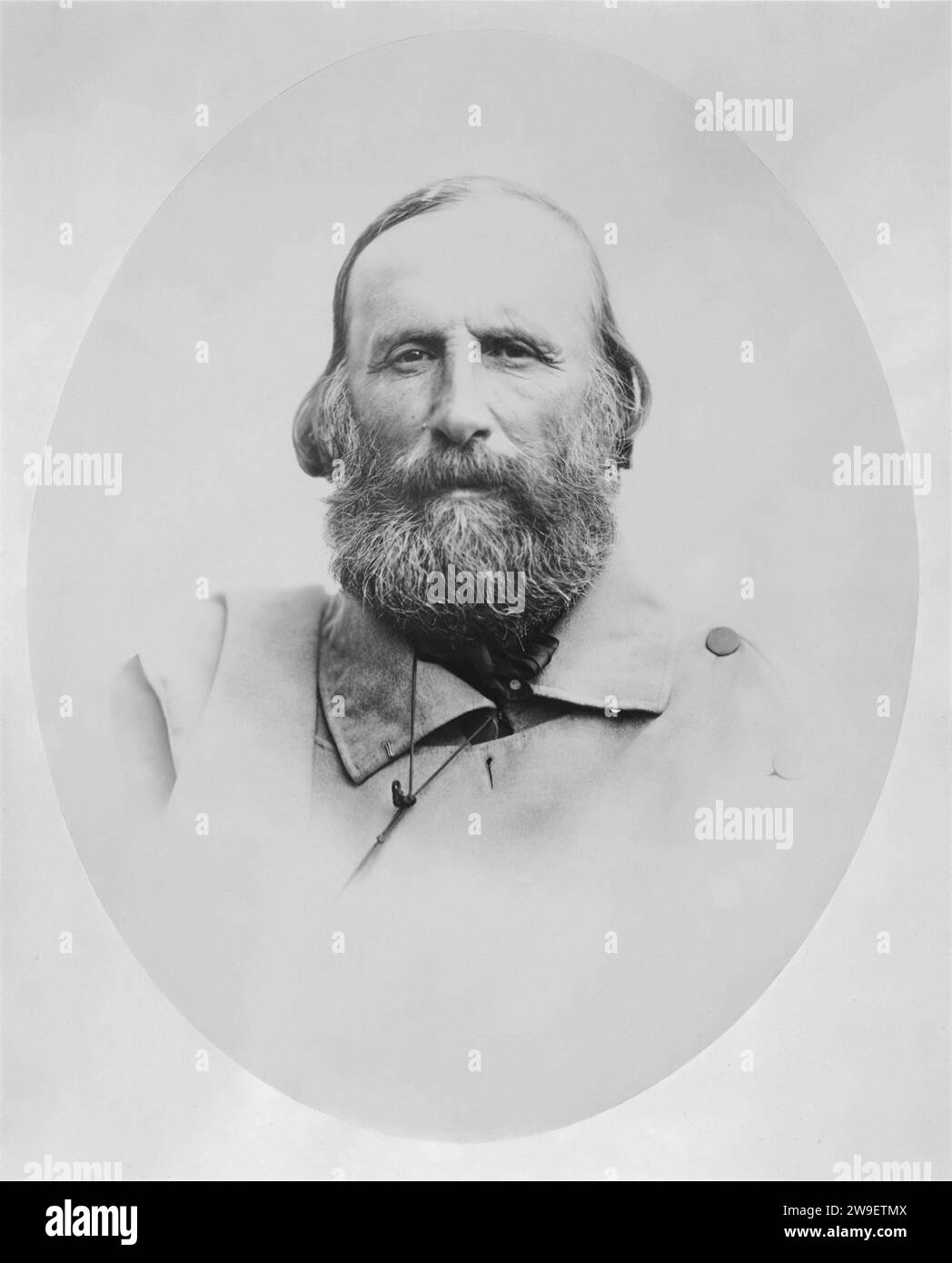 Porträt von Giuseppe Garibaldi. Jahr: 1861 - 1870. Von Fratelli Bernieri. Stockfoto
