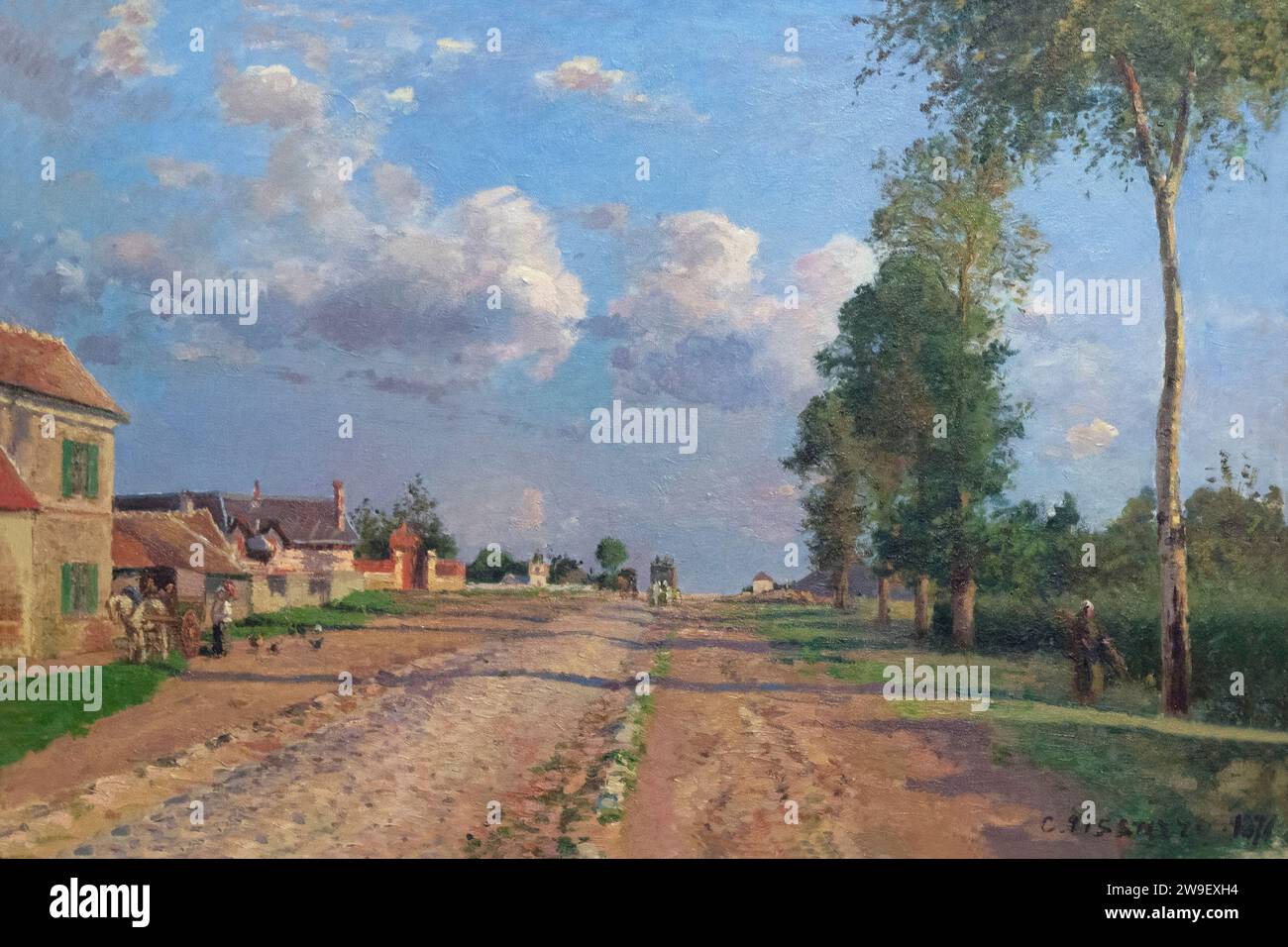 Route de Versailles, Rocquencourt, Camille Pissarro, 1871, Stockfoto