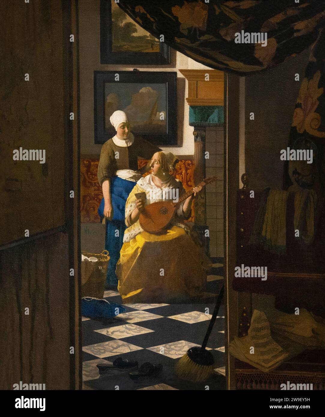 Der Liebesbrief, Johannes Vermeer, 1669-1670, Stockfoto