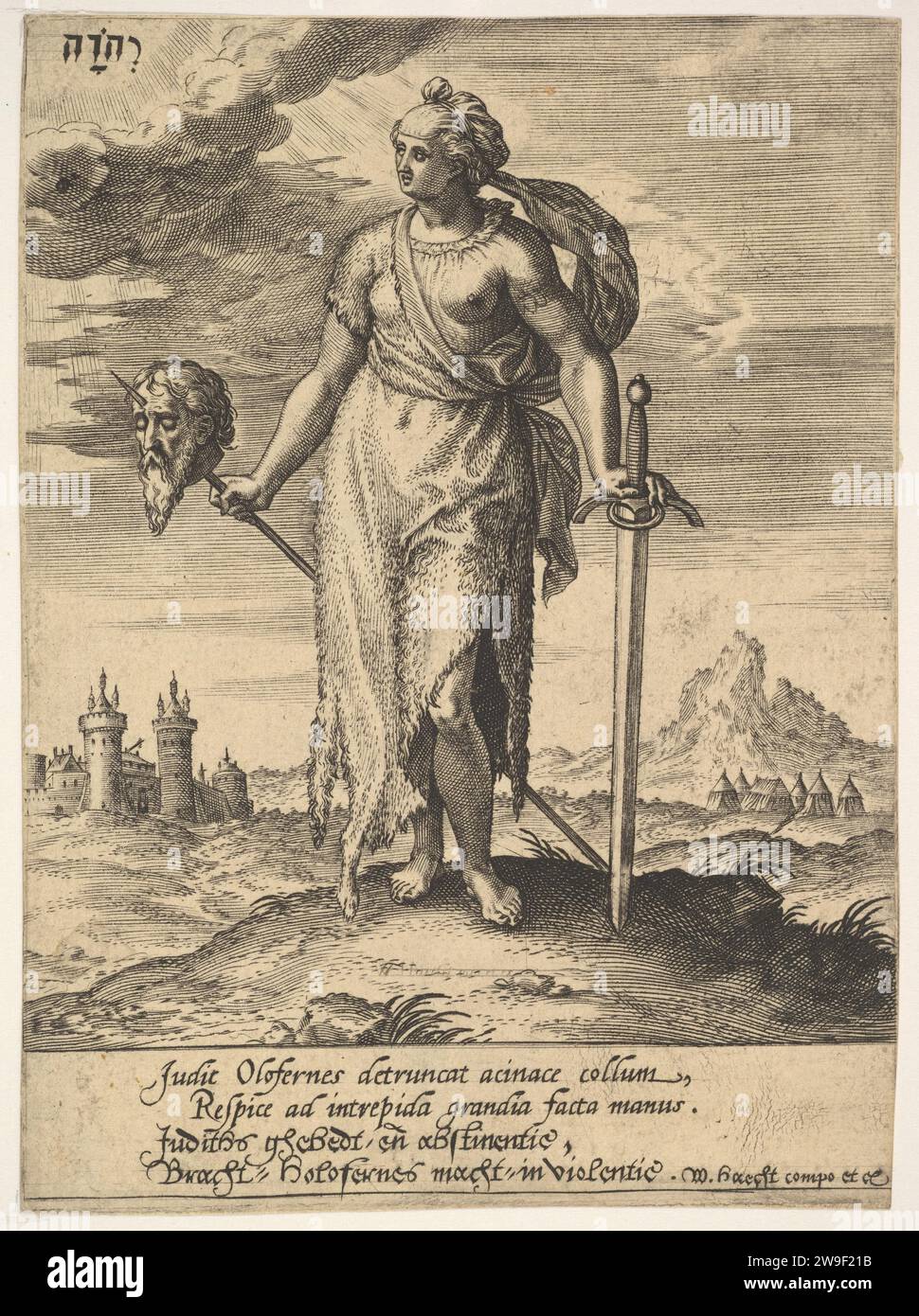 Judith, aus Willem van Haecht, Tyrannorum proemia, 1578 2012 von Hieronymus (Jerome) Wierix Stockfoto