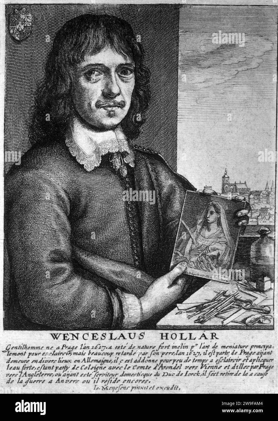 Wenceslaus Hollar (1607–1677) böhmischer Grafiker des 17. Jahrhunderts Stockfoto