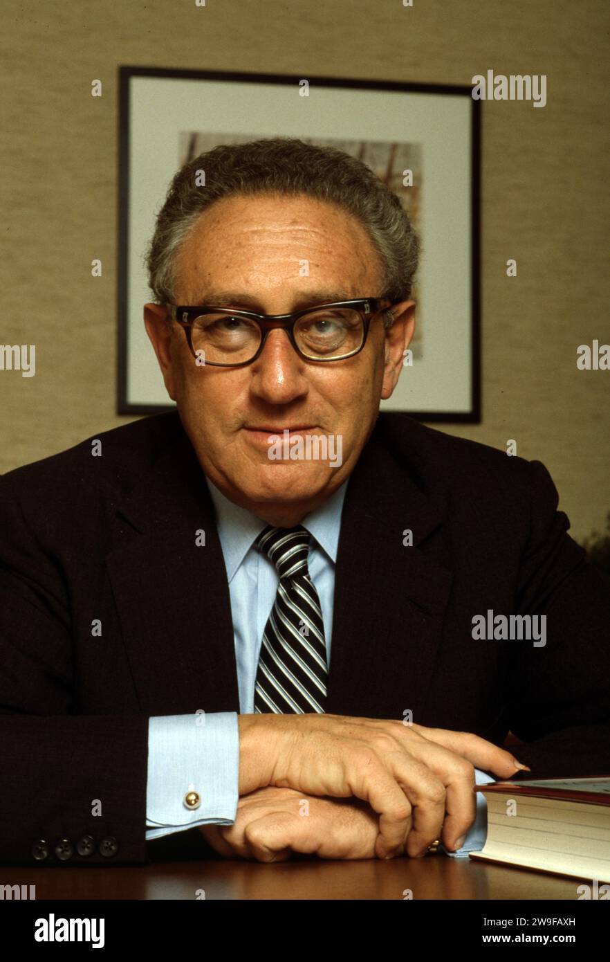 Henry Kissinger, Henry Alfred Kissinger (1923–2023) US-amerikanischer Diplomat, Politikwissenschaftler und Politiker Stockfoto