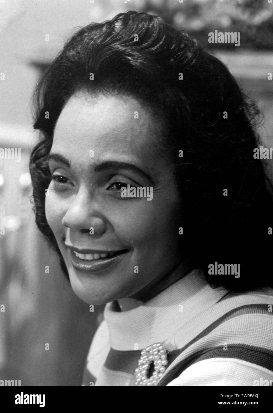 Coretta Scott King, Coretta Scott King (1927–2006) US-amerikanischer Autor, Aktivist und Bürgerrechtler und die Ehefrau von Martin Luther King Jr. von 1953 bis zu seinem Tod. Stockfoto