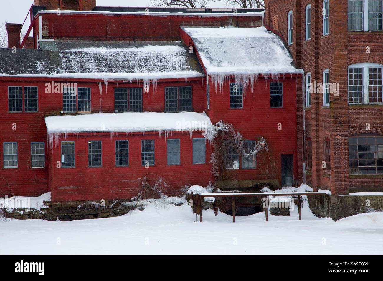 Historischen Fabrik, Collinsville Historic District, Connecticut Stockfoto