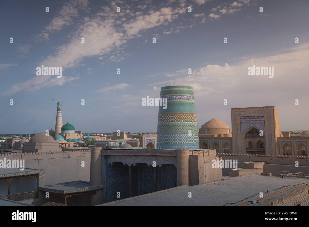 Westtor, Vatertor, ichon qala, Chiwa, Usbekistan Stockfoto