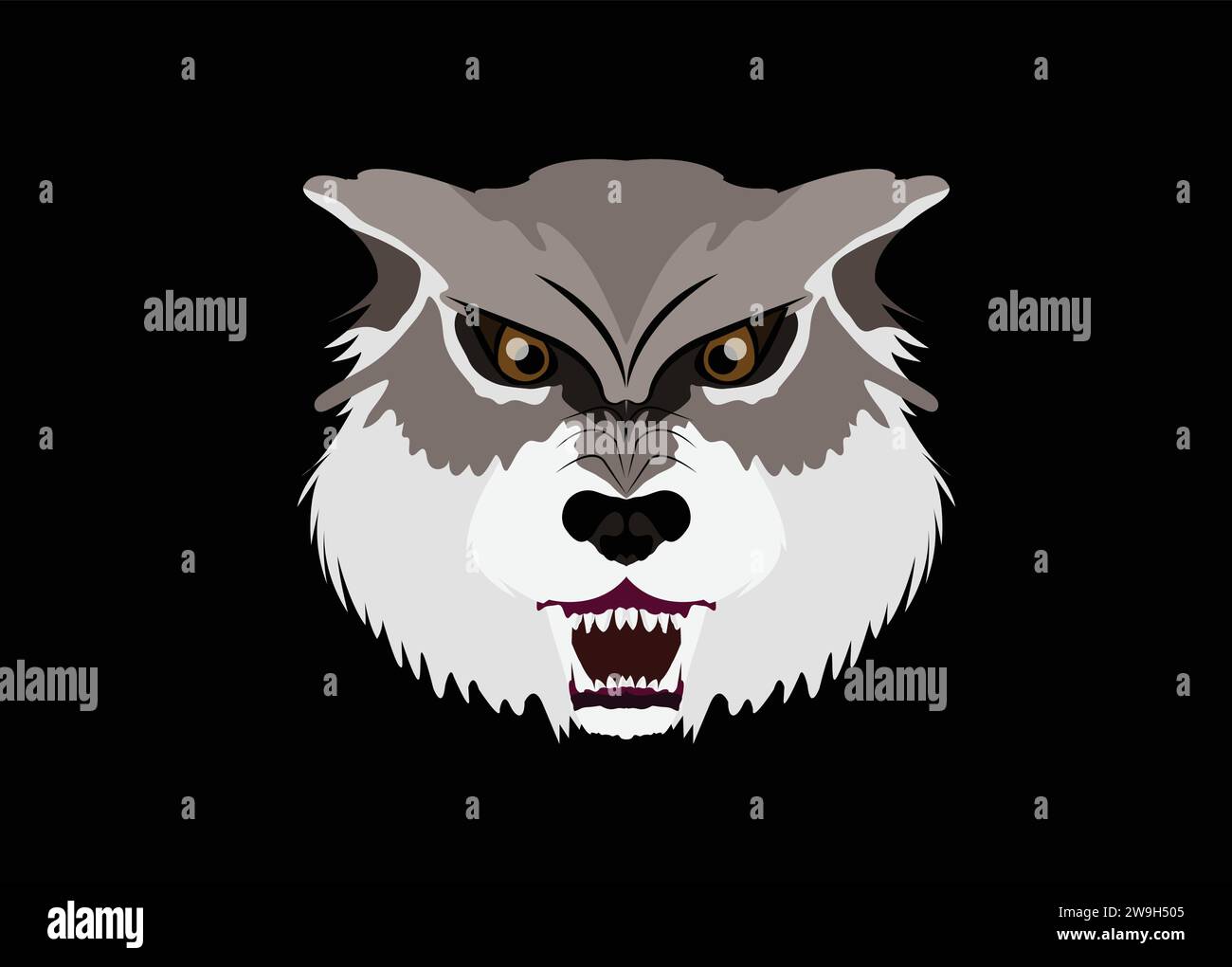 wolfskopf Stock Vektor