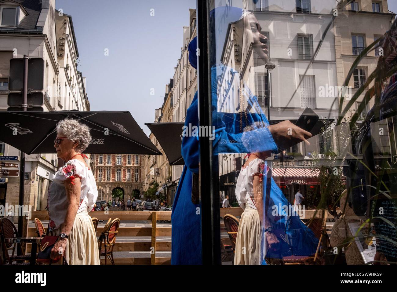 Frankreich, Ile-de-France, Paris am 18.06.2022. Illustration des Pariser Alltags. Foto von Martin Bertrand. Frankreich, Ile-de-France, Paris le 2022-0 Stockfoto