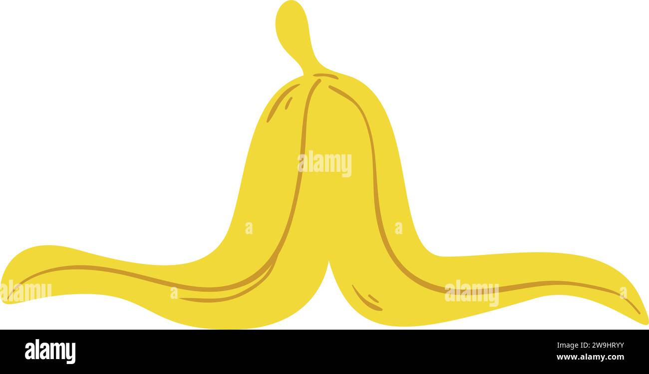 Isoliertes Symbol für farbige Bananenschalen-Skizze Vektor Stock Vektor