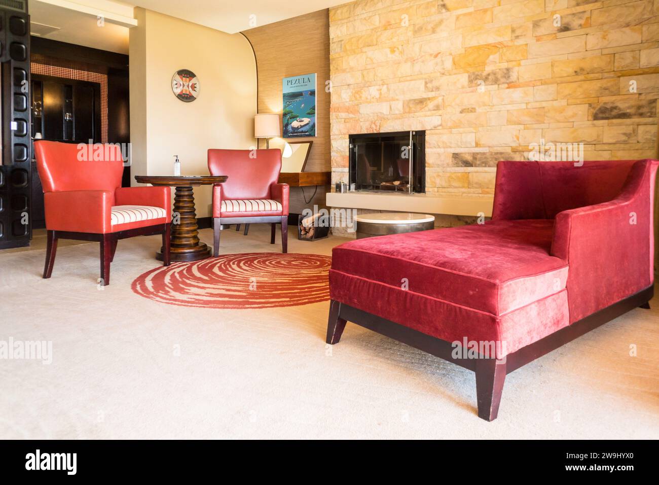 Pezula Hotel, Knysna, Südafrika, Lounge-Bereich in einem Zimmer oder Suite Konzept Reise und Tourismus Garden Route Stockfoto