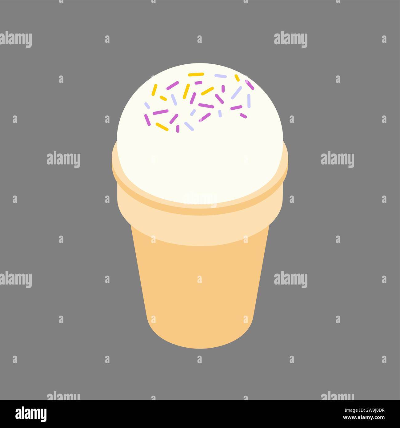 Eis in Waffelbecher. Stock Vektor
