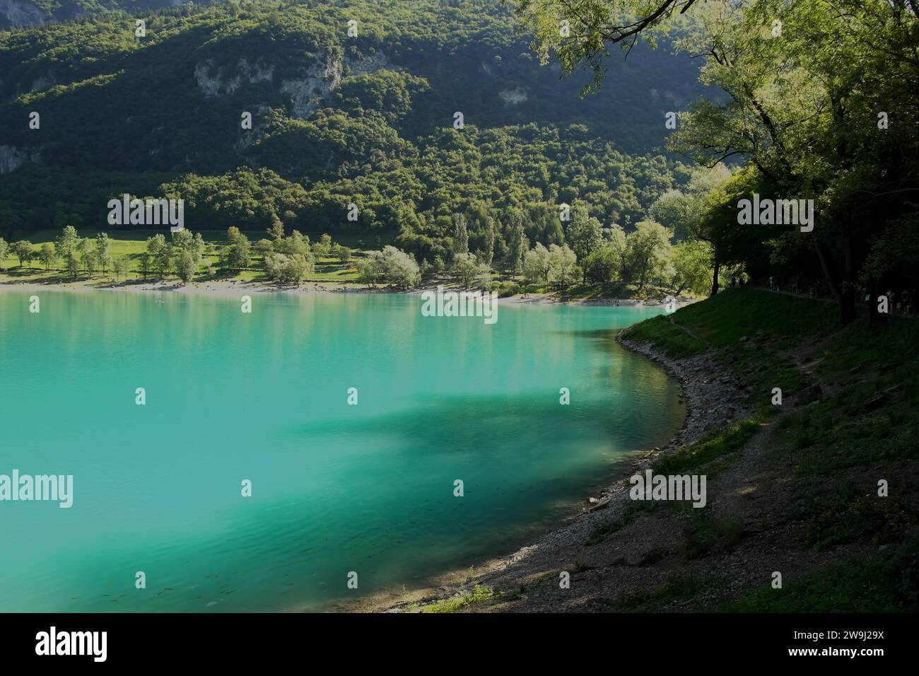 Blick auf den Tenno-See, Trentino Südtirol, Italien. Stockfoto