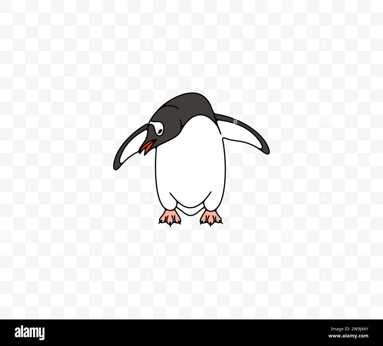Subantarktische Pinguine oder Gentoo-Pinguine, grafisches Design. Tier, Vogel, Vogel, Vögel, gefiedert, antarktis und Natur, Vektordesign und -Illustration Stock Vektor