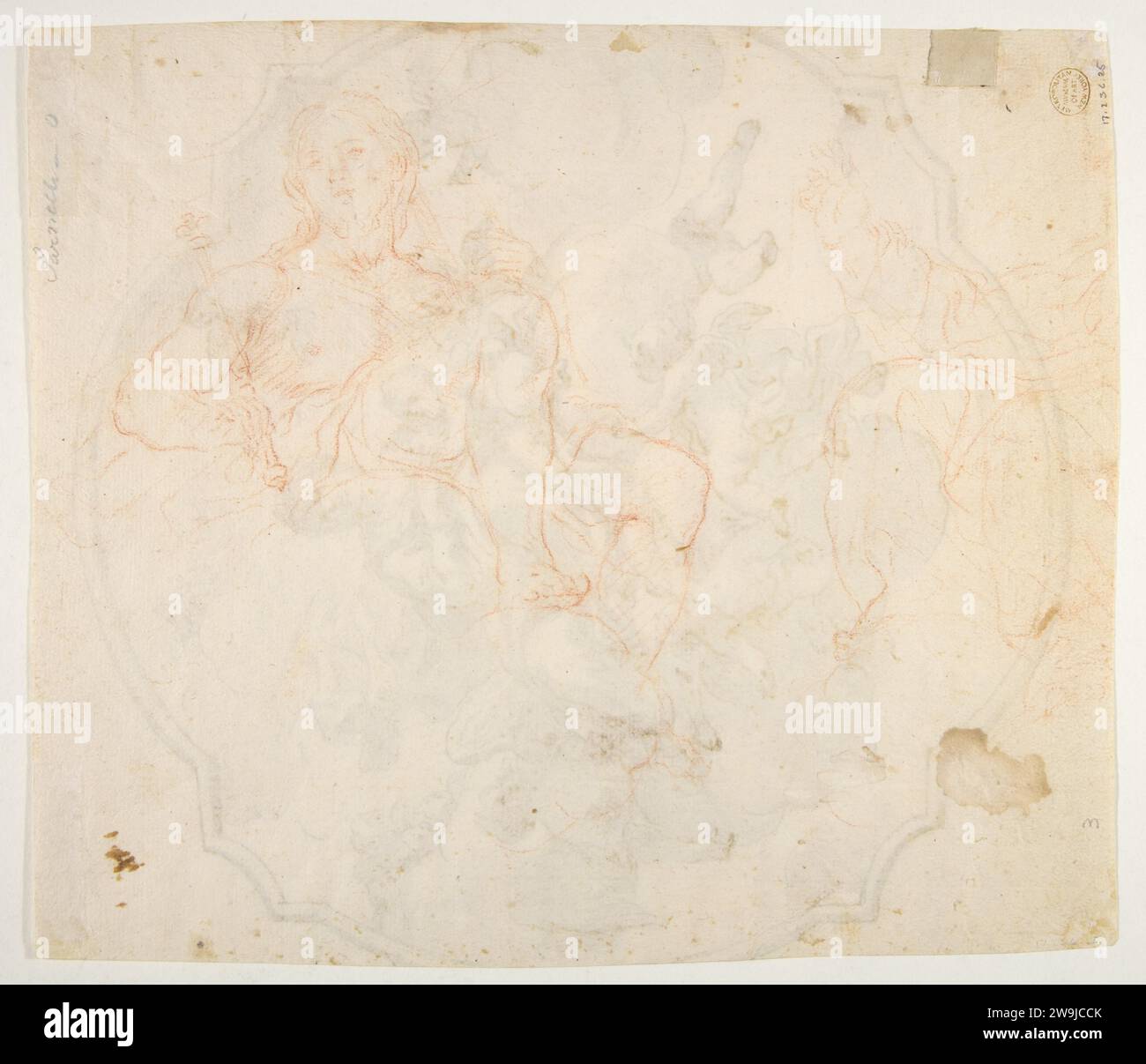 Die Jungfrau, die das Christuskind pflegt, in einer Herrlichkeit der