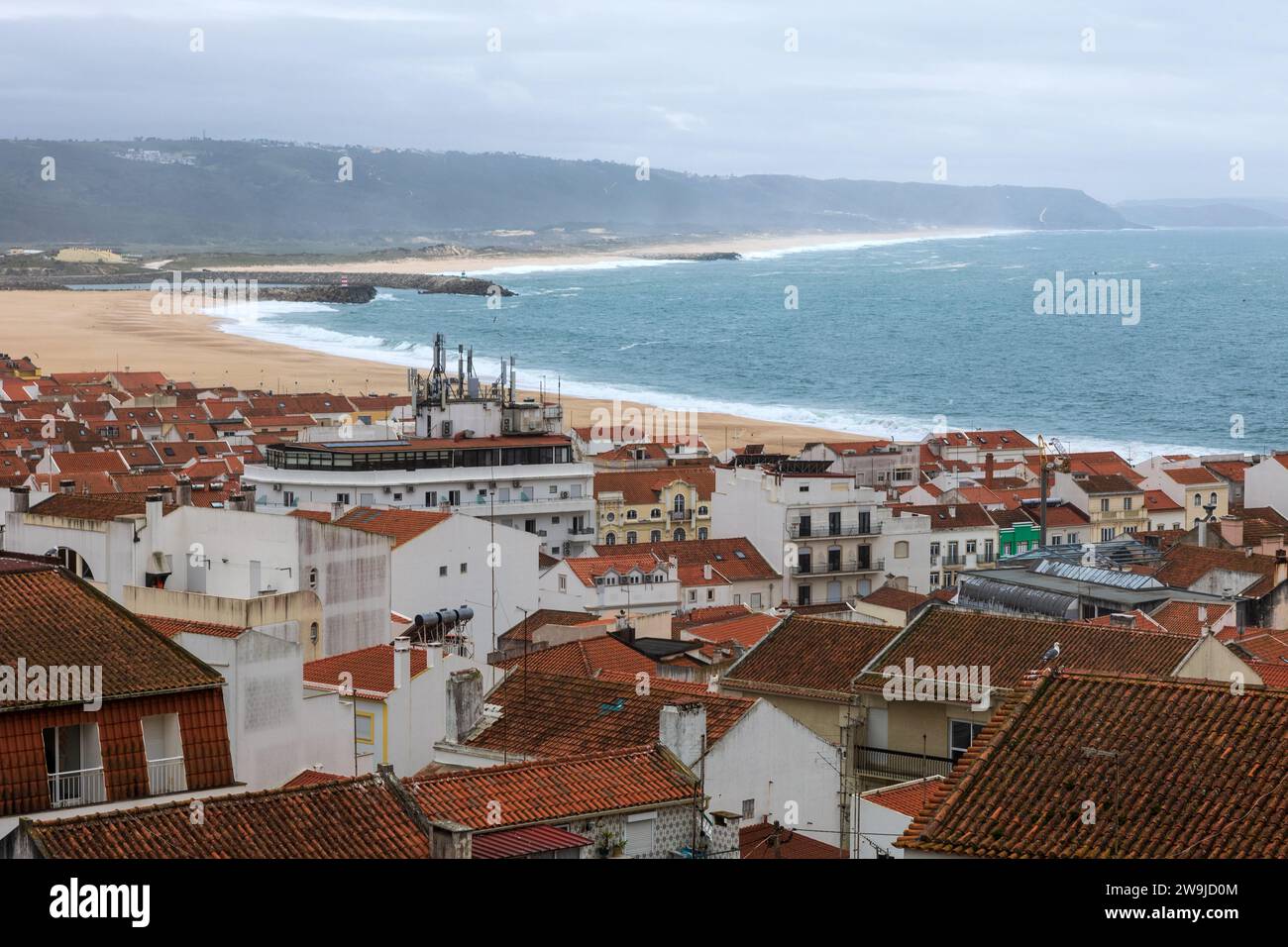 Paesaggio di Nazarè in Portogallo Stockfoto