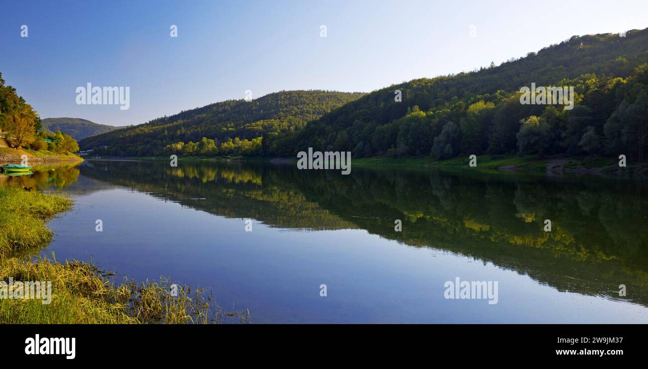 Edersee, Bezirk Waldeck-Frankenberg, Hessen, Deutschland Stockfoto