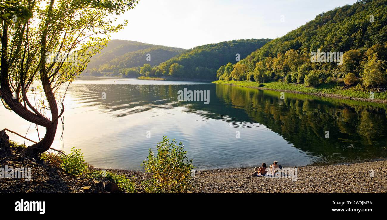 Berich Dorfkern, Edertal, Edersee, Waldeck-Frankenberg Bezirk, Hessen, Deutschland Stockfoto