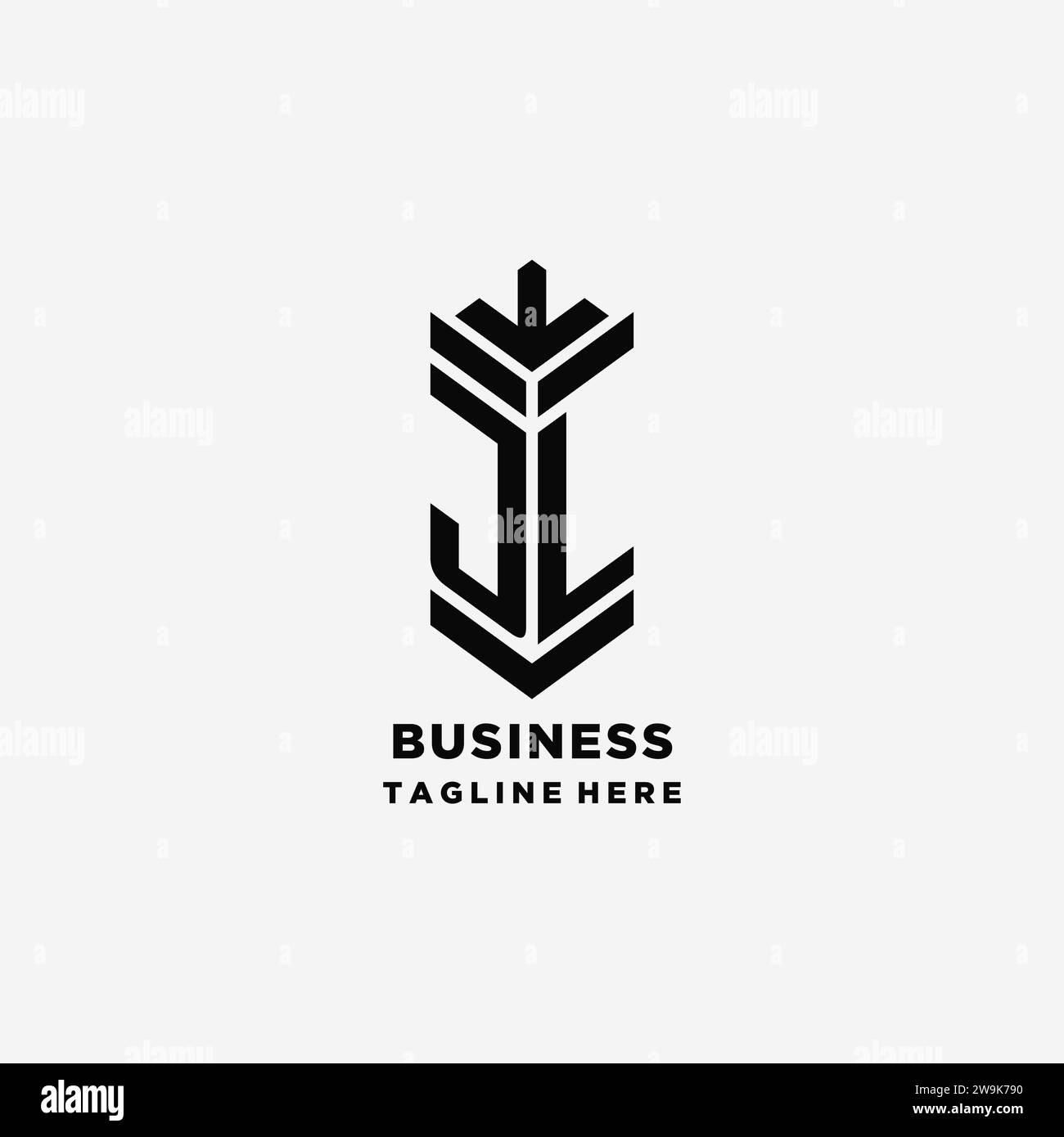 Initialen JL Shield Logo Design, kreative Monogramm Logo Inspiration Vektorgrafik Stock Vektor