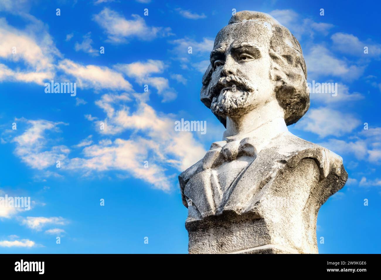 Carlos Manuel de Cespedes, Steinstatue Skulptur, Holguin, Kuba Stockfoto