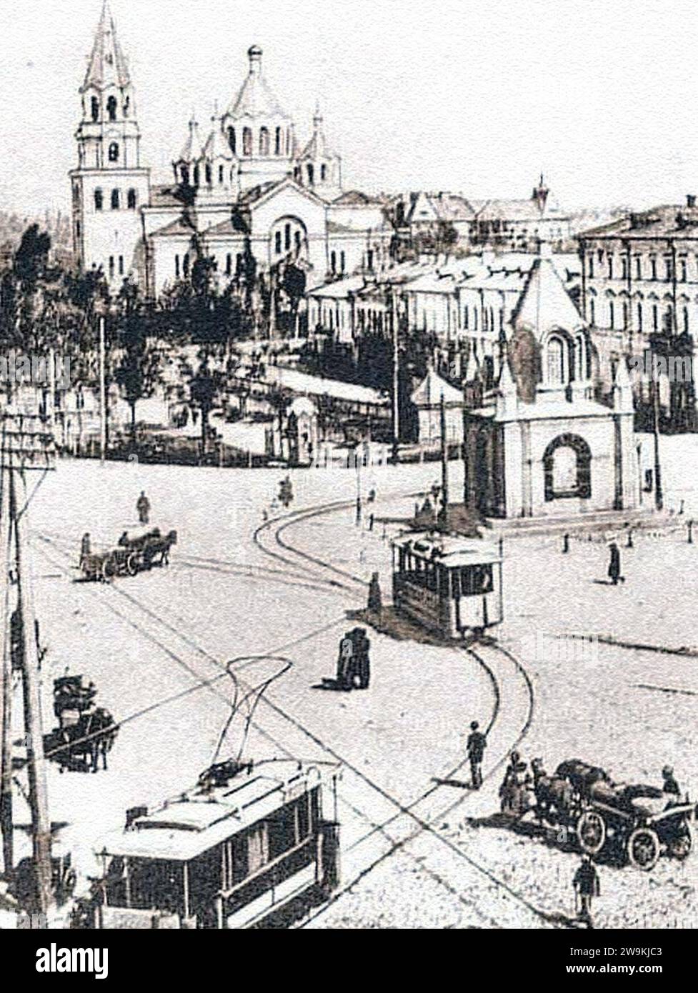 Zhytomyr Soborna Square. Stockfoto